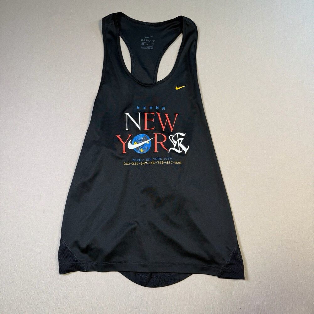 Women’s Nike Miler NYC New York Running Tank Top Black Marathon DriFit Medium